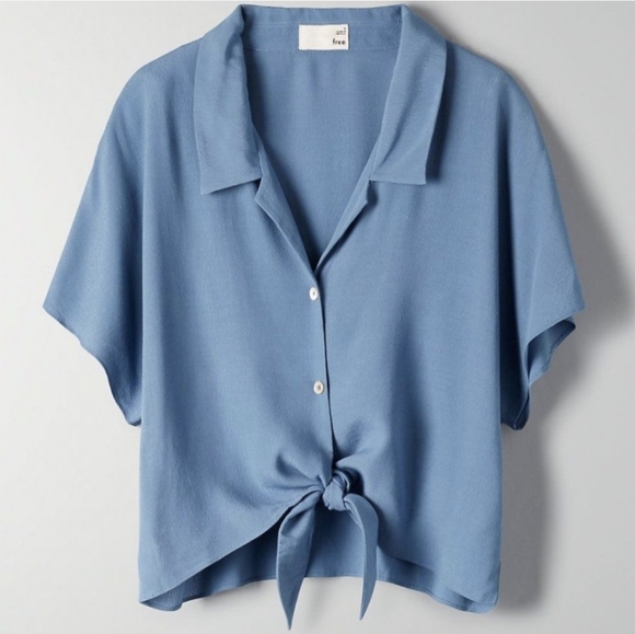 Aritzia Wilfred free | Tie Front Top - Picture 1 of 9